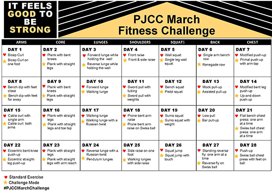 7 Day Squat Challenge Chart