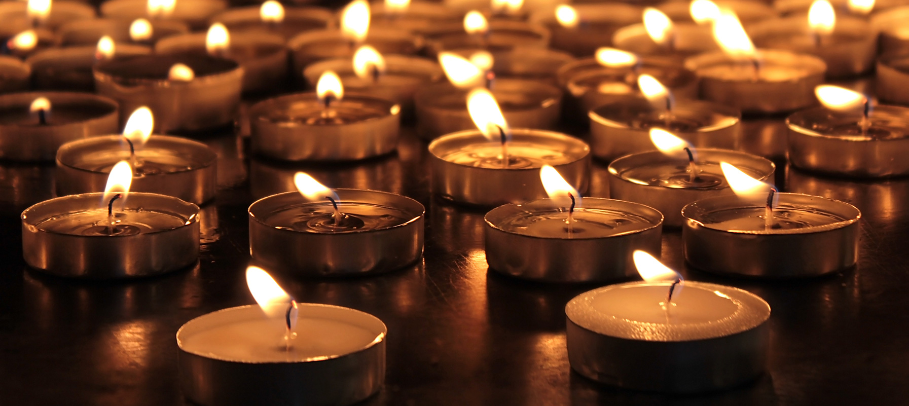 May contain many small tea light candles burning.